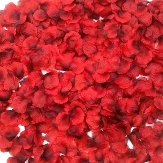 1500 PCS Dark-Red Silk Rose Petals for Valentine's Day,Romantic Night,Wedding,Proposal Anniversary Flower Decorations {1}