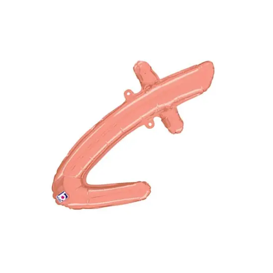 Betallic&reg; 24 inch Script Letter T Rose Gold Air Fill Only Balloon {6}