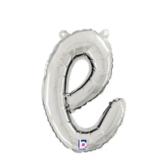 Betallic&reg; 14 Inch Script Letter Silver Balloon Air Fill Only {4}