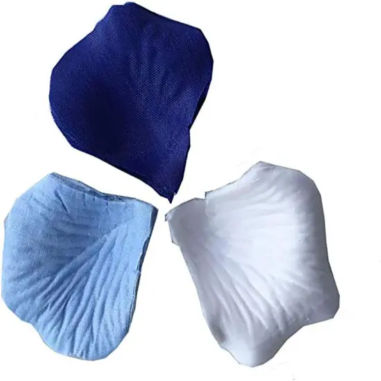 Mixed Blue and White Artificial Silk Flower Rose Petals for Wedding Aisle Decorations Flower Girl Scatter Petals Table Centerpieces {2}