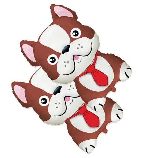 French Bulldog Brown Foil Balloon Unique Shape 28" Dog Party Theme {5}