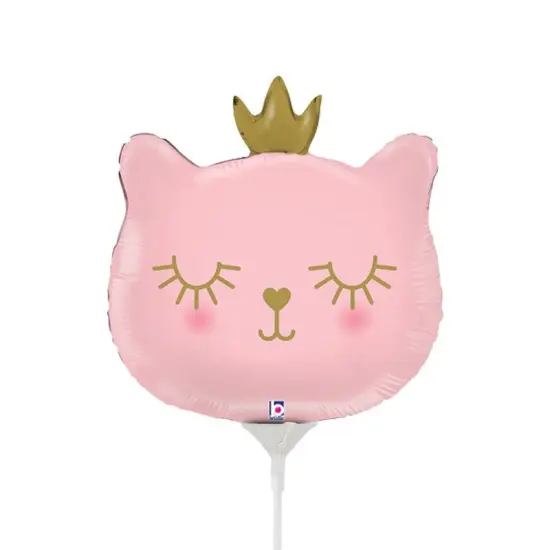Cat Princess Mini Foil Balloon Air Fill Only 14" Princess Cat Theme {3}