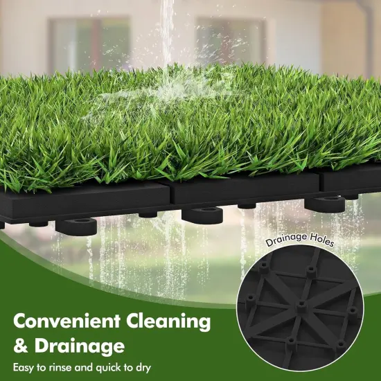30pcs 12"x12" Interlocking Artificial Grass Tiles {2}