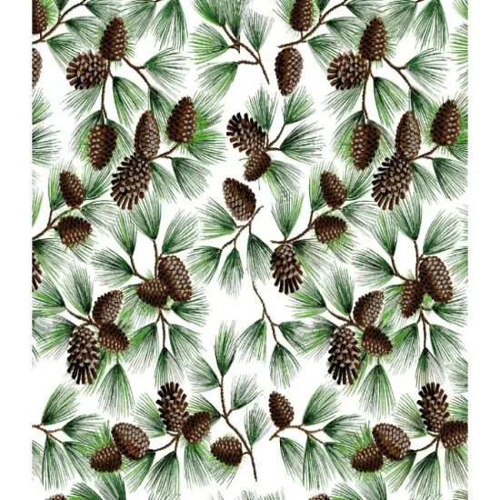 Pinecones Cotton Fabric | By the Yard | Sewing and Crafting | 44 inches wide {1}