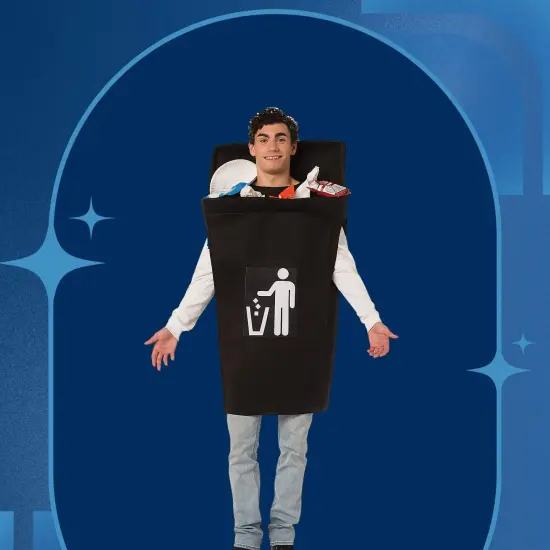 Funny Trash Can Adult Costume Tunic for Halloween Parties and Environmental Themes {4}