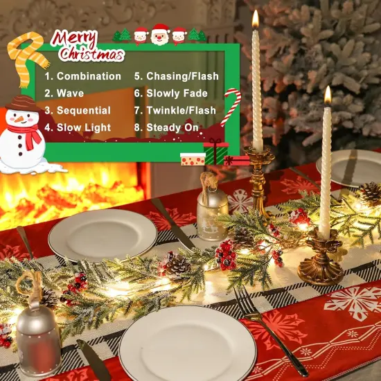 6 FT Christmas Garland with Lights {3}