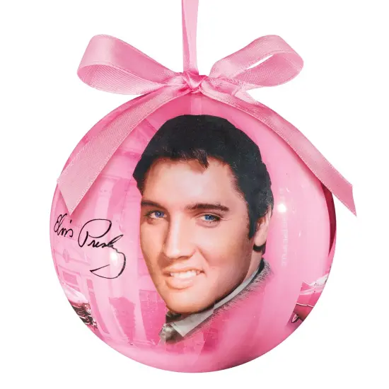 Collections Etc Elvis Pink Ball Christmas Ornament with Gift Box {1}