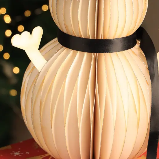 Honeycomb Handmade Paper Snowman - Large {4}