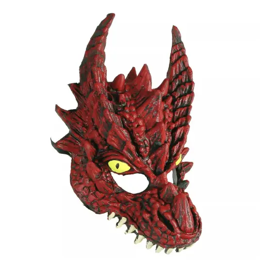 Supersoft Red Dragon Adult Costume Mask {1}