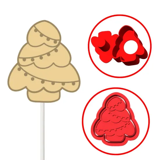 Rounded Tree Christmas Cake Pop Mold {1}