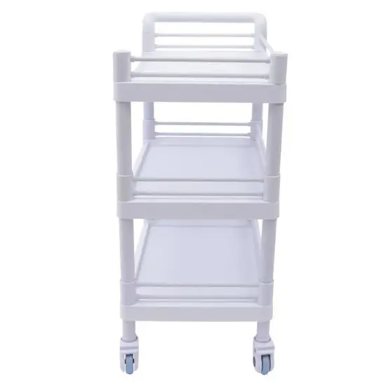 Medical Lab Trolley Cart 3 Tier Spa Rolling Shelf Beauty Salon Storage Organizer {3}