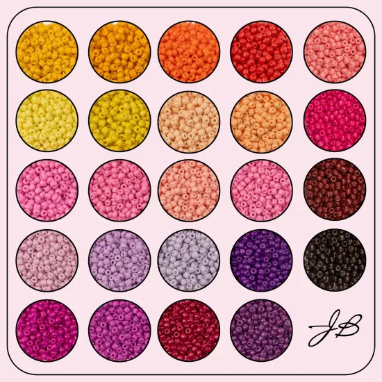 John Bead 12500pcs Assorted 24 Colors Glass Seed Beads 8/0 Jewelry Making Bead Box Warm Tone Palette {2}