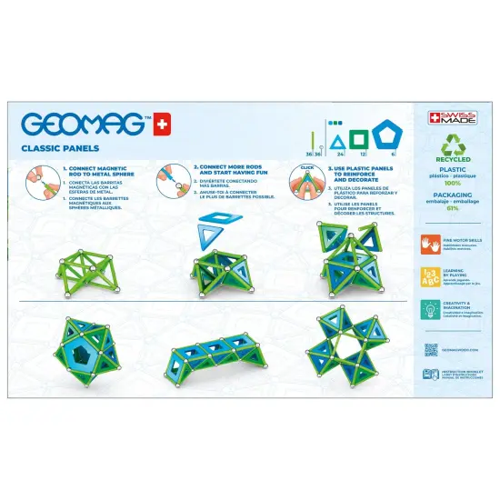 Geomag&trade; Green Line Panels, 114 Pieces {3}