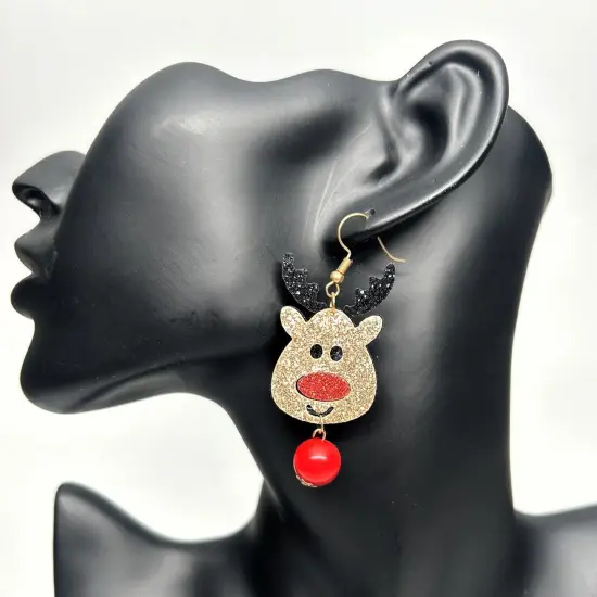 2 Sets Reindeer Christmas Earrings {2}