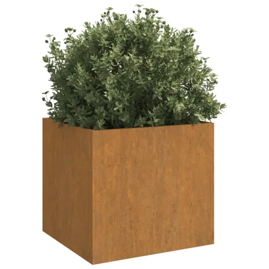 vidaXL Planters 2 pcs 16.5"x15.7"x15.4" Corten Steel {3}