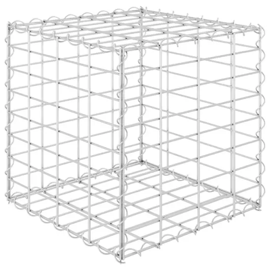 vidaXL Cube Gabion Raised Bed Steel Wire 15.7"x15.7"x15.7" {2}