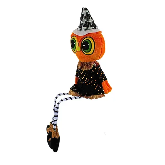 Gallerie Ii 19.0 Inch Sitting Halloween Doll Owl With Dangling Legs Halloween Figurine , Halloween Decor Shelf Sitter Autumn Halloween Multicolored {3}