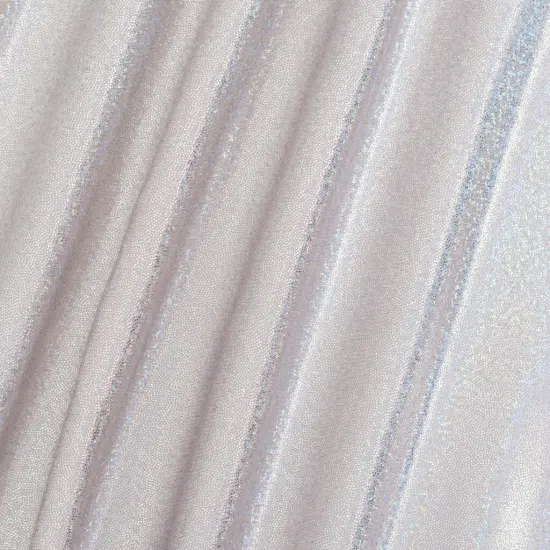 1 Yard Hologram Foggy Foil 4 Way Stretch Nylon Spandex Fabric for Activewear Costumes 60&rdquo; Width Pink Silver {1}