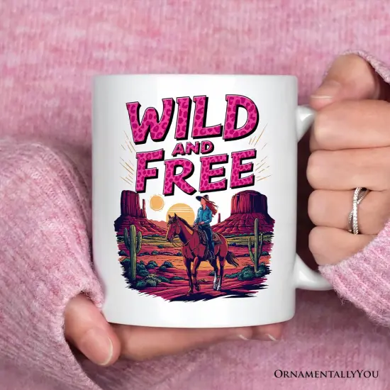 Wild And Free Western Mug, Gift for Women {1}