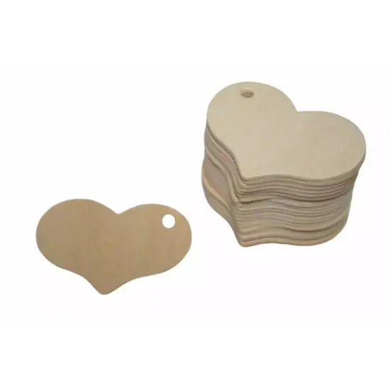 Kitcheniva 175 Pcs Wood Heart Tags Wedding Favor Tags Wood Heart Gift Tag Crafts {1}