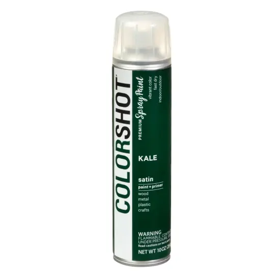 COLORSHOT Satin Spray Paint Kale (Dark Green) 10 oz. 4 Pack {5}