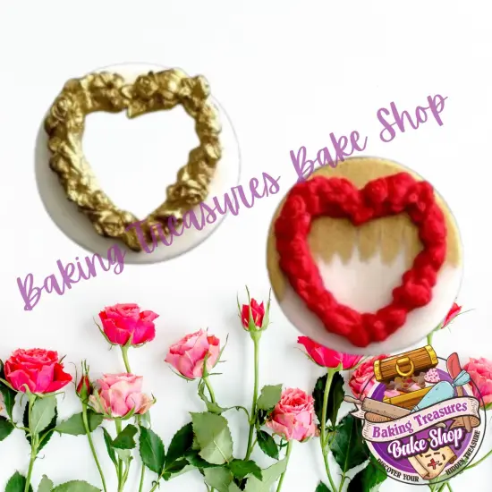ROSE AND FLORAL HEART FRAME MOLD {5}