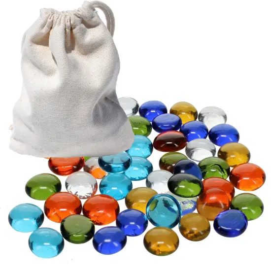 WE Games Replacement Glass Mancala Stones in Assorted Colors {1}