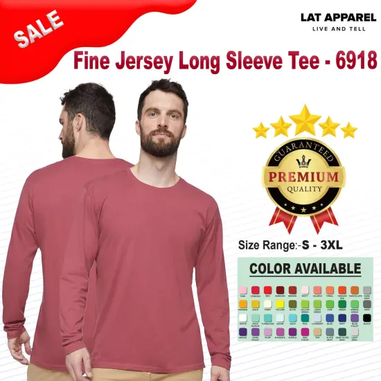 LAT&reg; Fine Jersey Crewneck Long Sleeve Tee Vintage smoke {2}