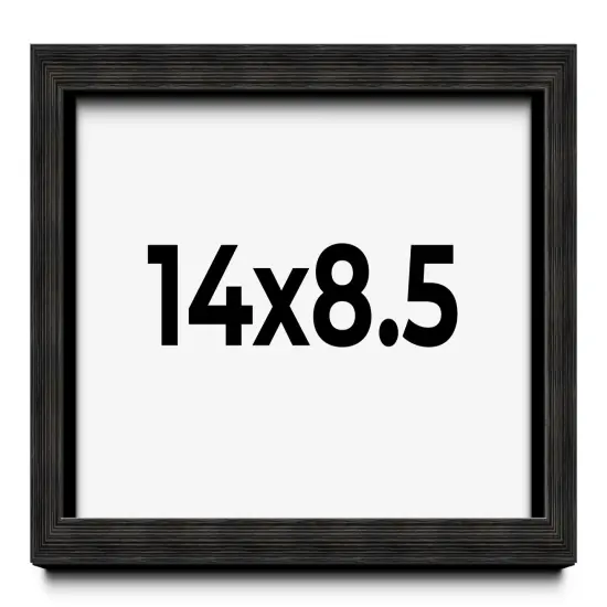 Photo Size Barnwood Shadow Box Black Picture Frame - UV Acrylic, Backing, Hanging Hardware {1}