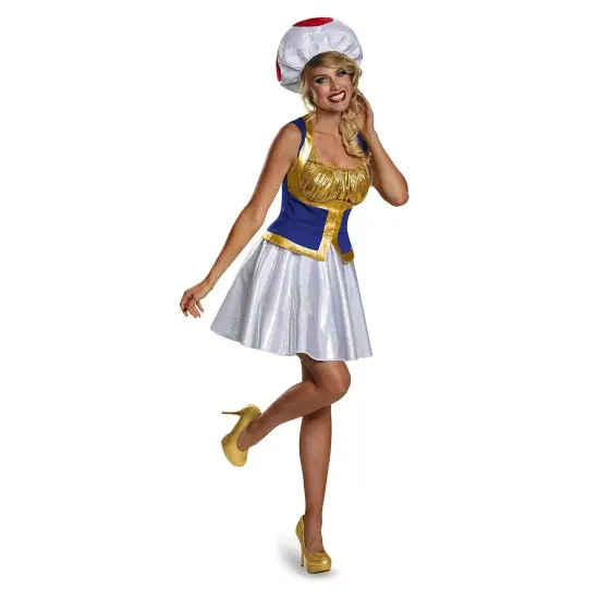 Super Mario Bros Toad Women's Toad Costume Dress {1}