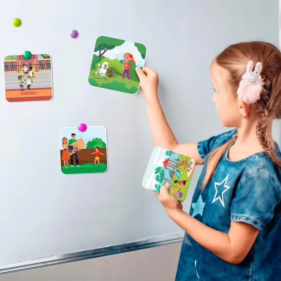 QUOKKA Sequence Speech Therapy Toys for Toddlers 3-4 - Autism Learning Materials Toys for Kids 5-7 | Create a Story Cards | Sentence Building | ABA Therapy | Social Skills | Storytelling Picture Game {5}