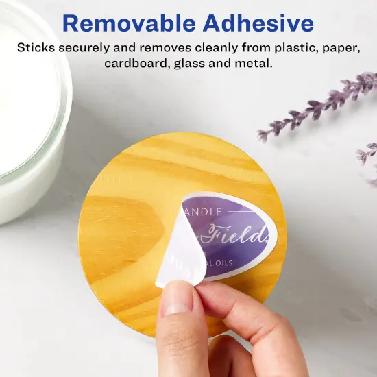 Avery Matte White Removable Oval Labels with Sure Feed Technology, 1.5" x 2.5" {2}