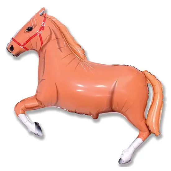 42" Brown Horse Foil Balloon Horse Party Decoration {1}