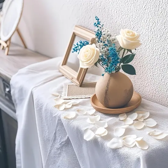 300Pcs Silk Ivory Rose Petals,Artificial Flowers Petals Romantic Night Decoration for Wedding {5}