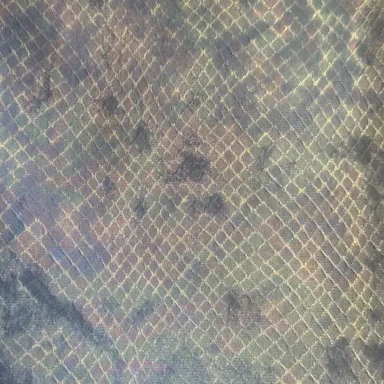 1 Yard Foiled Diamond Snake Velvet Fabric Polyester Spandex for Dancewear, Costumes & Crafts 60" Wide White illusion {1}