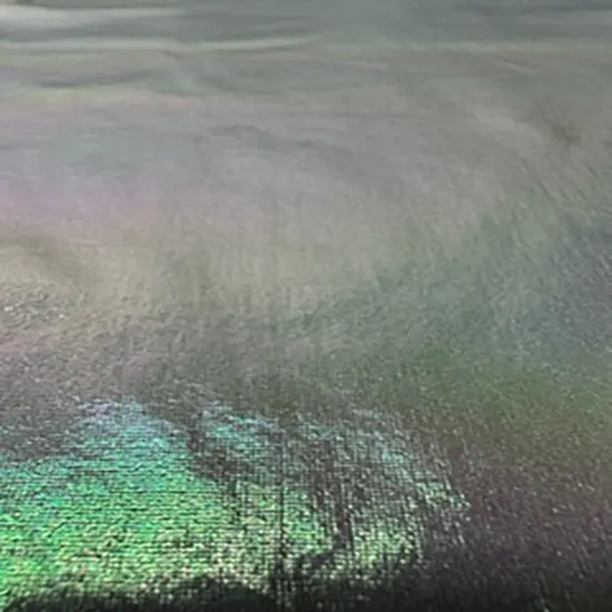 1 Yard 2-Way Stretch Poly Spandex Rainbow Foil Fabric 60&rdquo; Width Blue {1}