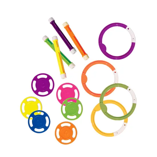 Swim Central 3-in-1 Underwater Swimming Pool Diving Discs, Sticks and Rings Game Set Yellow {4}