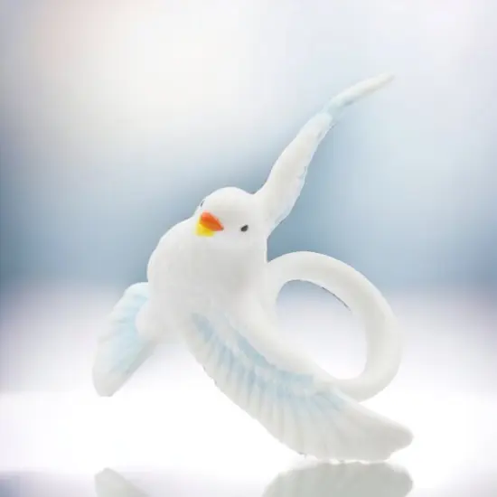 Ceramic Dove Bird Candle Ring, Wedding Décor or Gift, Anniversary Décor or Gift, Home Décor, Vanity Decor {1}