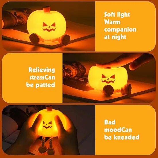 Cute LED Pumpkin Lamp with 3 Level Dimmable {4}