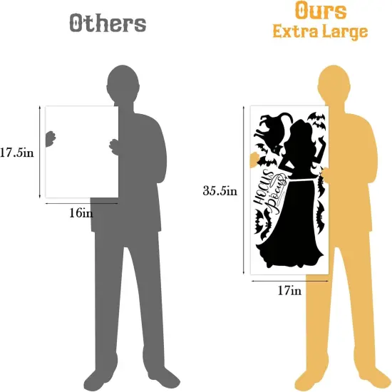 3 Sheets Halloween Window Clings Decor - Hocus-Pocus Witchs {3}