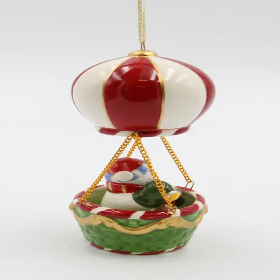 Ceramic Christmas Snowman Hot Air Balloon Ornament, Home D&eacute;cor, Gift for Her, Gift for Mom, Kitchen D&eacute;cor, Christmas D&eacute;cor {5}