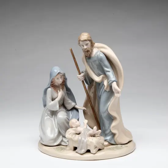 Ceramic Large Holy Family Nativity Figurine, Christmas D&eacute;cor, Religious D&eacute;cor, Religious Gift, Church D&eacute;cor, Baptism Gift, Easter Decor {3}