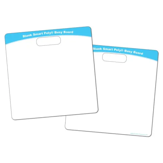 Smart Poly&reg; Educational Activity Busy Board, Dry Erase with Marker, 10-3/4" x 10-3/4", Blank 2 Sides {1}