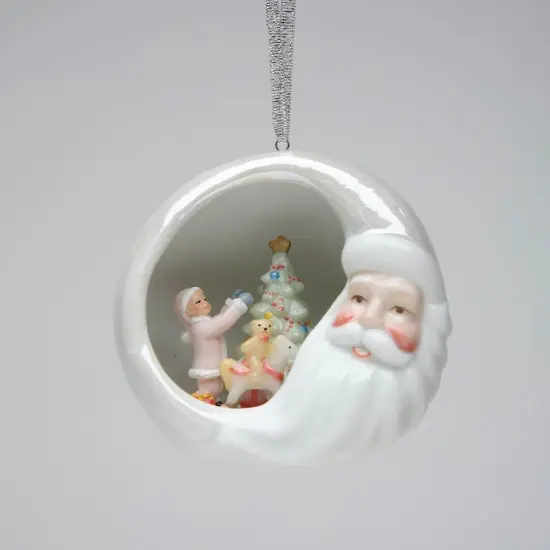 Ceramic Santa Ornament - Tree Decorating, Home D&eacute;cor, Gift for Her, Gift for Mom, Kitchen D&eacute;cor, Christmas D&eacute;cor {3}