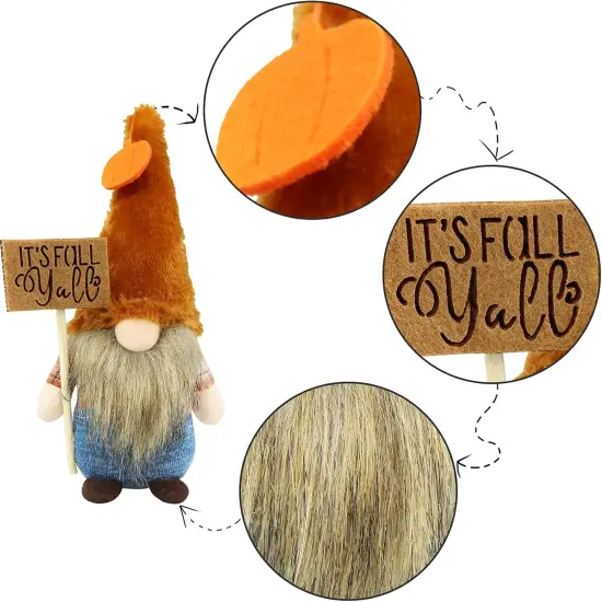 Fall Gnomes Plush Autumn Tabletop Decorations {2}