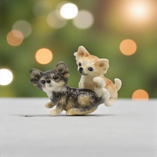 Ceramic Chihuahua Dog Salt And Pepper Shaker Set, Home D&eacute;cor, Gift for Her, Gift for Mom, Kitchen D&eacute;cor, Dog Lover Gift, Pet Loss Gift {1}