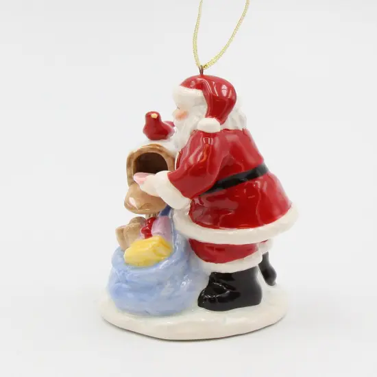 Ceramic Christmas Santa With Mail Box Ornament, Home D&eacute;cor, Gift for Her, Gift for Mom, Kitchen D&eacute;cor, Christmas D&eacute;cor {3}