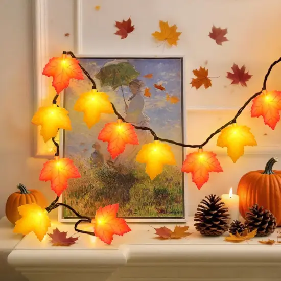 8.5 FT 3D Maple Leaf Lights 10 LED {4}
