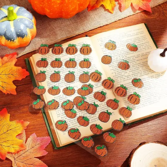400 Pcs Pumpkins Dazzle Stickers Glitter Pumpkins Stickers Fall {2}