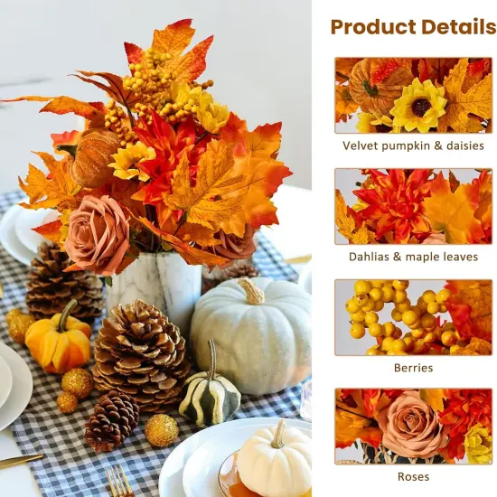 2 Pcs Artificial Fall Flowers {2}